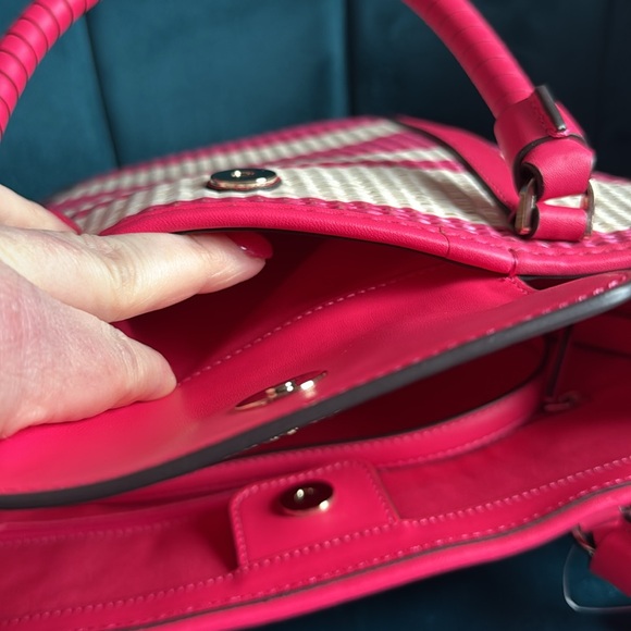 Kate Spade Cruise Pink Woven Tote Bag - Picture 5 of 7